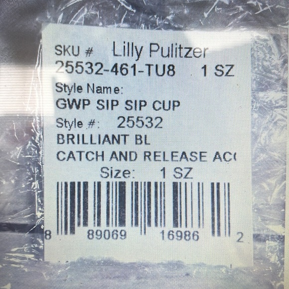 Lilly Pulitzer plastic wine goblets with straws nwt - Picture 5 of 5